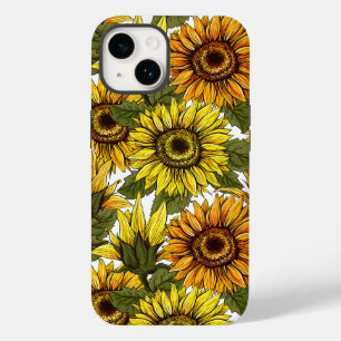 Hand Drawn Sunflower Case-Mate iPhone 14 Hoesje