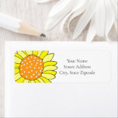 Hand Drawn Sunflower Etiket (Insitu)