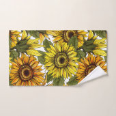Hand Drawn Sunflower Handdoek (Handdoek)