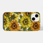 Hand Drawn Sunflower iPhone Hoesje (Achterkant horizontaal)