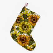 Hand Drawn Sunflower Kleine Kerstsok (Voorkant (Hangend))