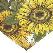 Hand Drawn Sunflower Lange Tafelloper (Hoek)