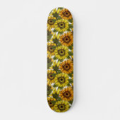 Hand Drawn Sunflower Persoonlijk Skateboard (Voorkant)