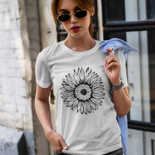 Hand Drawn Sunflower T-shirt