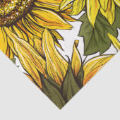 Hand Drawn Sunflower Tissuepapier (Detail)