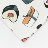 Hand-Drawn Sushi Mix Fleece Deken (Hoek)