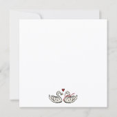 Hand Drawn Swans Paired for Life Save the Date (Achterkant)