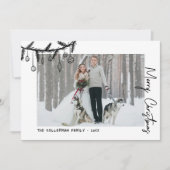 Hand Drawn Tartan Whimsical Christmas Feestdagenkaart (Voorkant)