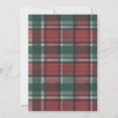 Hand Drawn Tartan Whimsical Merry Christmas Feestdagenkaart (Achterkant)