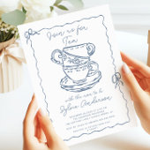 Hand Drawn Tea Baby shower Uitnodiging