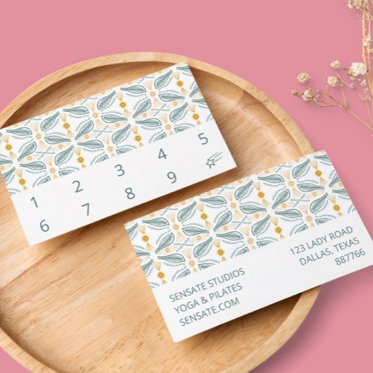 Hand Drawn Tegel Pattern Simple Elegant 10 Klantenkaartje