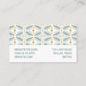 Hand Drawn Tegel Pattern Simple Elegant 10 Klantenkaartje (Achterkant)