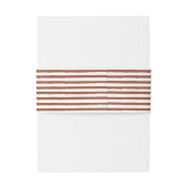 Hand Drawn Terracotta Stripe Wedding Uitnodigingen Wikkel (Achterkant Voorbeeld)