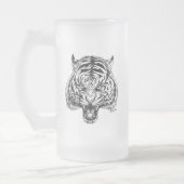 Hand Drawn Tiger Art Tall Beer Mok door Mei Yu (Links)
