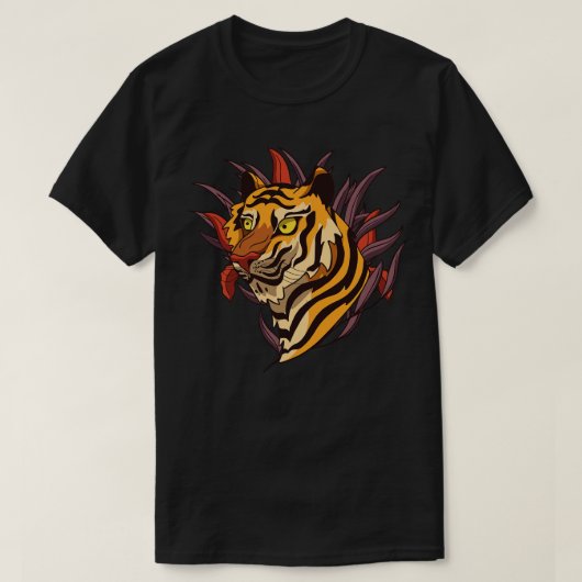 Hand Drawn Tiger Head T-shirt (Design voorkant)