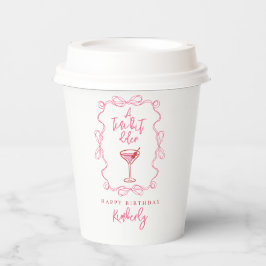 Hand Drawn Tiny Bit Older Cocktail Birthday Party Papieren Bekers