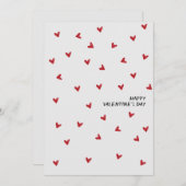 Hand Drawn Tiny Hearts Happy Valentine's Day  Feestdagenkaart (Voorkant / Achterkant)