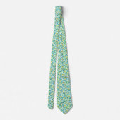Hand Drawn Tiny Whimsical Flowers Necktie Stropdas (Achterkant)