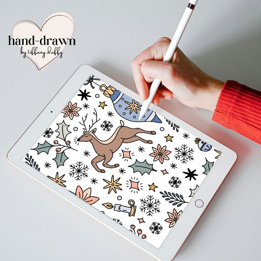 Hand Drawn | To All a Good Night Christmas  Feestdagenkaart