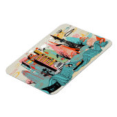 Hand Drawn Tokyo Japan Magneet (Linkerzijde)