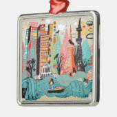 Hand Drawn Tokyo Japan Metalen Ornament (Links)