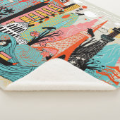 Hand Drawn Tokyo Japan Sherpa Deken (3/4)