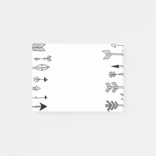 Hand Drawn Tribal Arrow Art Post-it® Notes (Voorkant)