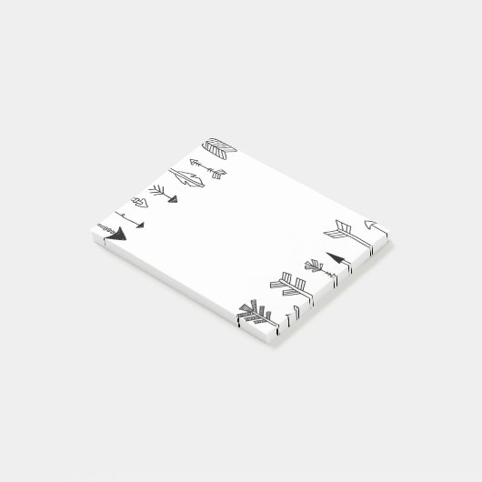 Hand Drawn Tribal Arrow Art Post-it® Notes (Schuin)