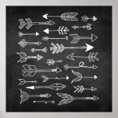 Hand Drawn Tribal Arrow Chalkboard Poster (Voorkant)