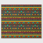 Hand Drawn Tribal Pattern Earth Tones Cadeaupapier (Vlak)