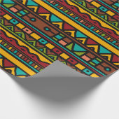 Hand Drawn Tribal Pattern Earth Tones Cadeaupapier (Hoek)