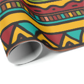 Hand Drawn Tribal Pattern Earth Tones Cadeaupapier (Rol Hoek)