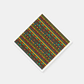 Hand Drawn Tribal Pattern Earth Tones Servet (Hoek)