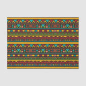 Hand Drawn Tribal Pattern Earth Tones Tissuepapier (Voorkant)