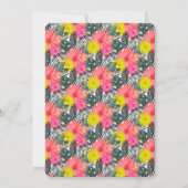 Hand Drawn Tropical Aloha Floral Birthday Kaart (Achterkant)