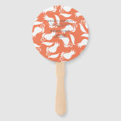 Hand Drawn Tulip Botanical Shadows Weddenschap Handwaaier (Achterkant)