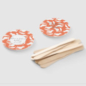 Hand Drawn Tulip Botanical Shadows Weddenschap Handwaaier (Niet-gemonteerd)