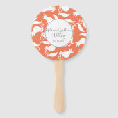 Hand Drawn Tulip Botanical Shadows Weddenschap Handwaaier (Voorkant)