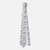 Hand Drawn Umbrella and Rain Boots Pattern Stropdas (Voorkant)