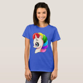 Hand Drawn Unicorn Rainbow Stropdas-Dye T-Shirt (Voorkant volledig)