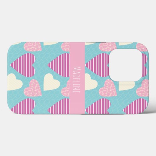 Hand Drawn Valentijnsdag Pattern Paars Case-Mate iPhone Case (Achterkant (horizontaal))