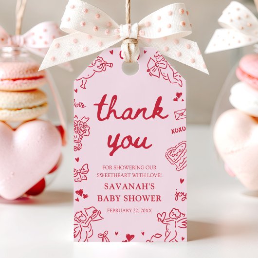 Hand Drawn Valentine Little Sweetheart Baby Shower Cadeaulabel
