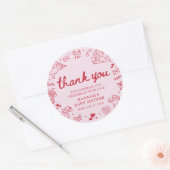 Hand Drawn Valentine Little Sweetheat Baby Shower Ronde Sticker (Envelop)