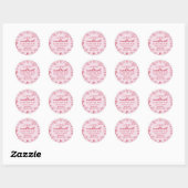 Hand Drawn Valentine Little Sweetheat Baby Shower Ronde Sticker (Vel)