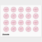 Hand Drawn Valentine Little Sweetheat Baby Shower Ronde Sticker (Vel)