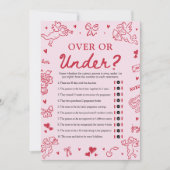 Hand Drawn Valentine Over Or Under Baby Shower Kaart (Voorkant)