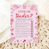 Hand Drawn Valentine Over Or Under Baby Shower Kaart