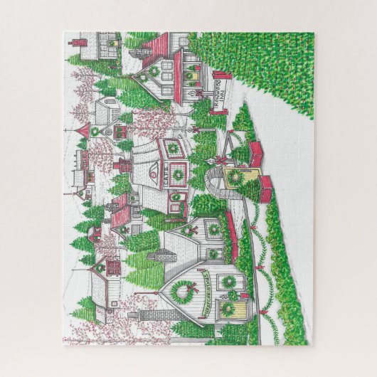 Hand Drawn  Village Holiday Puzzle Legpuzzel (Verticaal)