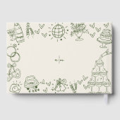 Hand Drawn Vintage Retro Wedding Gastenboek (Achterkant)