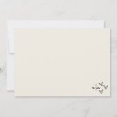 Hand Drawn Vintage Wedding Bedankkaart (Achterkant)